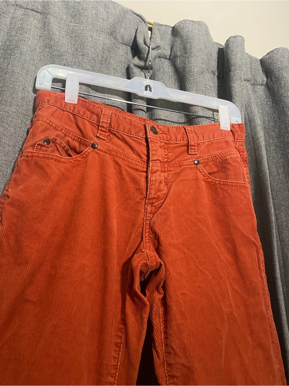 Corduroy Pants in Rust Orange
